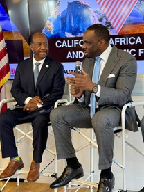 Secretary Toks with member of the African delegation