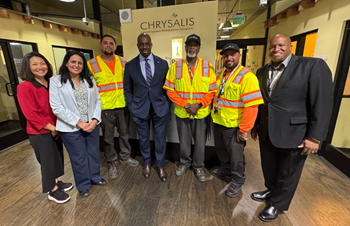 Secretary Toks' 2026 visit to Chrysalis, nonprofit organization serving people navigating barriers to the workforce.