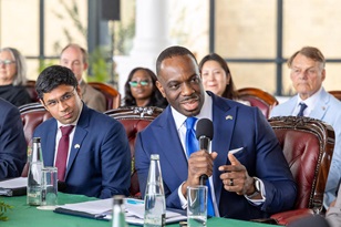 Secretary Toks speaking in Kenya