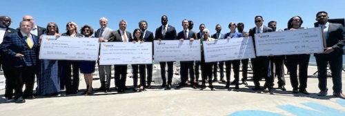 Port and Freight Infrastructure Program award announcement at the Port of Long Beach in July 2023