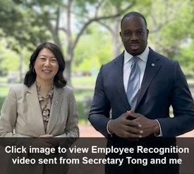 Click image to view Employee Recognition video sent from Secretary Tong and me