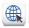 Image of a mouse pointer on a globe